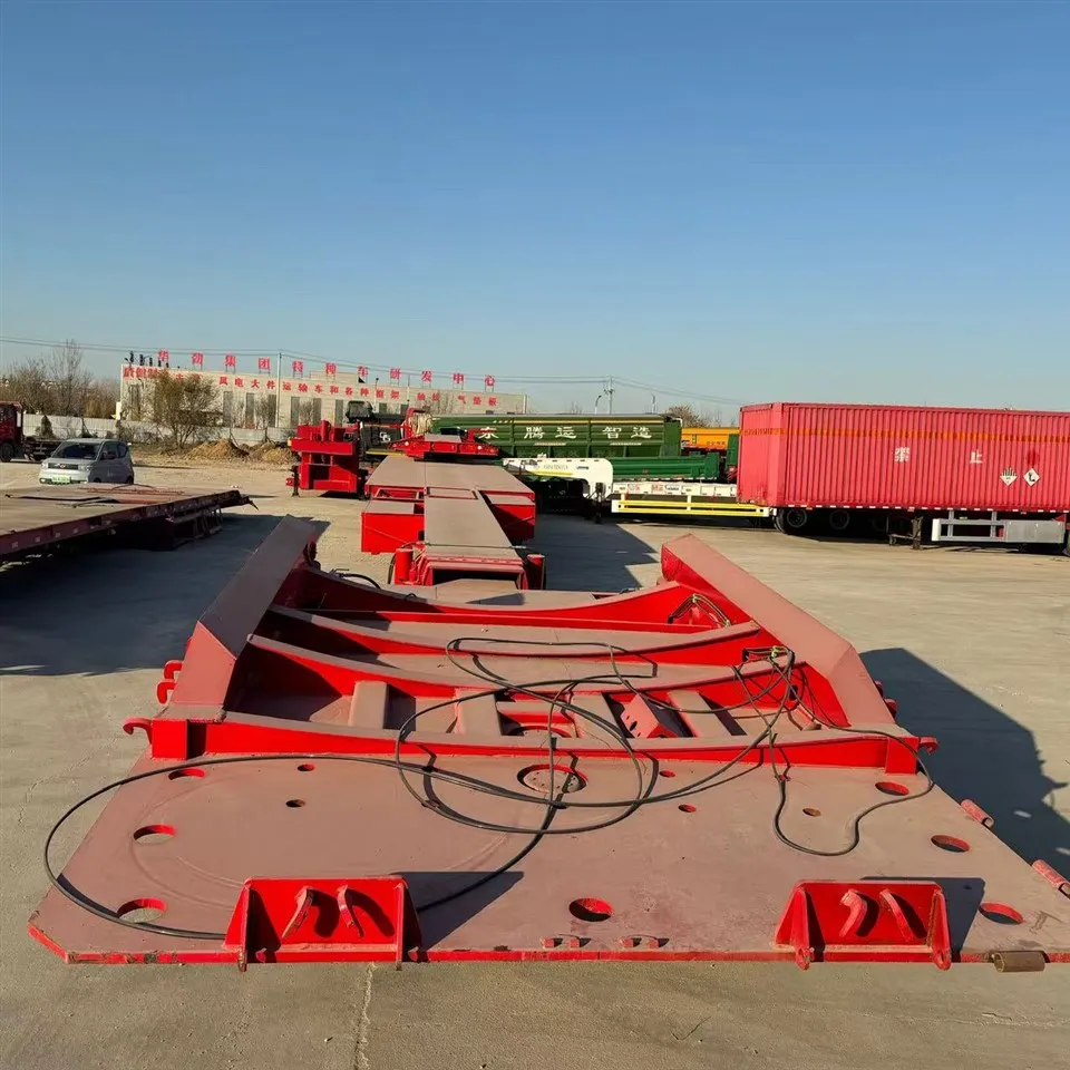 Venda por atacado de fábrica personalizado 3 eixos 60 toneladas 4 eixos 100T semi-reboque lowboy de aço reboque de caminhão carregador de cama baixa para venda